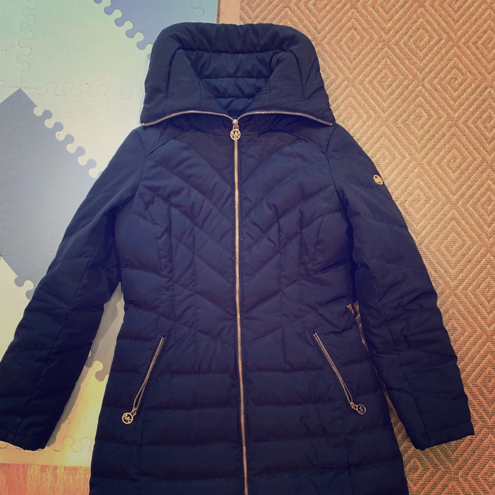Michael Kors women’s long black puffer coat